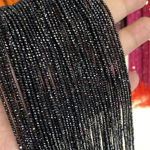 Natürliche schwarze Spinell Edelstein Perlen facettiert Schneiden lose Edelsteine Spinell Perlen - Product Image 3
