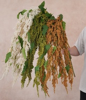 Vente en gros de feuillage artificiel réaliste en amarante de 130 cm, style européen, pour décoration murale suspendue pour la fête des mères