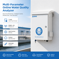 Analyseur de qualité de l'eau multi-paramètres tout-en-un en ligne avec mesure de la turbidité, du chlore résiduel et du pH, connectivité 4G Cloud pour les stations d'épuration