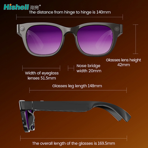 Dernières lunettes vidéo intelligentes connectées avec caméra, lampe de poche, traduction IA et photographie - Product Image 6