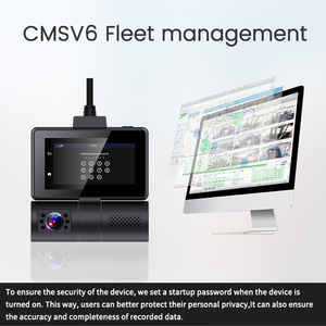 Caméra de tableau de bord 4G LTE SIM cachée à double objectif FHD 1080P GPS <span class=keywords><strong>enregistrement</strong></span> vidéo avant CMSV6 Android 10.0 OS 3.0 ''écran mode stationnement - Product Image 4