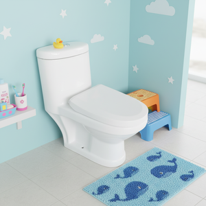 WC monobloc en céramique pour enfants, design européen, double chasse, à poser au sol - Product Image 1