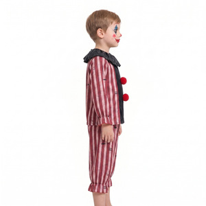 Costume da Clown Terroristico XJ, Abbigliamento per Spettacoli, Outfit per Halloween a Tema Horror, Vestito da Personaggio Malvagio per Bambini e Uomini - Product Image 3