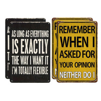 Juego de Letreros Metálicos con Frases Sarcásticas y Divertidas, Decoración Retro para Pared de Hogar u Oficina, Decoración para Cuarto de Hombre
