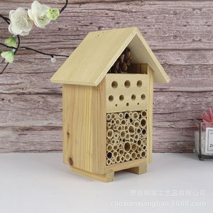 Casa para Insectos, Nido de Abejas de Madera 20x10x8cm, Color Madera Natural, Control de Plagas en Exteriores, Decoración de Jardín - Product Image 2