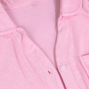 เสื้อเชิ้ตผู้ชายลายวาฟเฟิลผ้าฝ้าย 100% สไตล์สตรีท แขนยาว ติดกระดุม ลำลอง ใส่ได้ทั้งฤดูร้อนและชายหาด รับสกรีนโลโก้ - Product Image 6