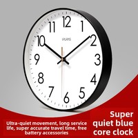 Jam Dinding Kalender Quartz Klasik Desain Still Life Set Tiga Buah untuk Ruang Tamu Modern Plastik Digital Sweep Second