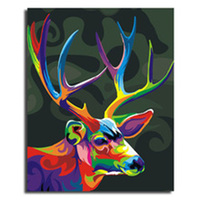 Peinture sur toile aquarelle artisanale personnalisée Paris, décoration murale DIY par numéros pour enfants et adultes, animaux