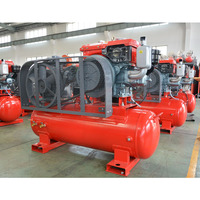 Kompresor Udara 4 Silinder 8bar 7.5KW Kompresor Udara Piston Diesel Portabel Kompresor Udara Pcp