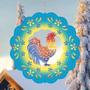 Rooster Wind Spinner aire colgante para decoración exterior e interior Chells decoraciones navideñas - Product Image 4