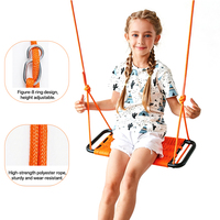 Ropecube - Balançoire en corde tressée à la main pour enfants, pour l'intérieur, l'extérieur, la cour, la maternelle, l'école, installation facile