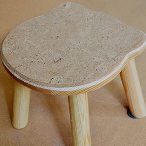 Chaise de jeu pour enfants de 25CM de haut, tabouret en bois sûr, avec <span class=keywords><strong>Surface</strong></span> en liège doux, protection contre les blessures - Product Image 3