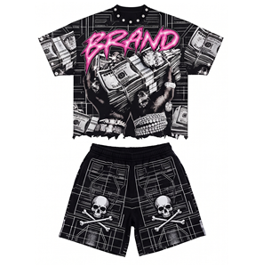 T-shirt imprimé vintage surdimensionné en coton 100% personnalisé OEM pour hommes, streetwear quotidien accrocheur, t-shirt imprimé de haute qualité - Product Image 2