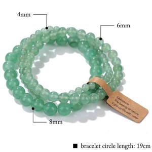 Hot Trendy Cute 3pcs Crystal Energy Bracelet Set 4/6/8mm Gemstone <strong>Beads</strong> Handmade Healing Elastic Stone Bracelet Couples Buddhism - Product Image 4