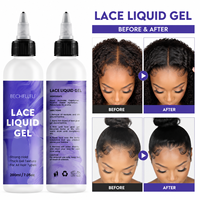 Gel adhésif liquide pour perruques à tenue forte, étanche et invisible, pour l'installation d'extensions capillaires, marque privée, OEM
