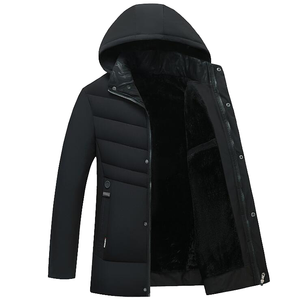 Chaqueta de Invierno para Hombre con Cierre y Capucha, Estilo Casual Urbano, con Logotipo Personalizado, en Oferta - Product Image 1