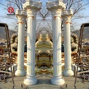 Chất lượng cao ngoài trời Faux đá trụ cột điêu khắc trang trí đá cẩm thạch cột - Product Image 5