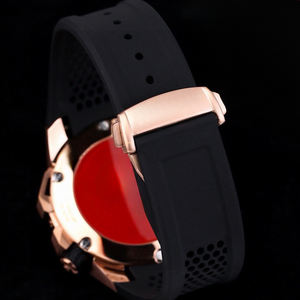 Reloj Deportivo de Alta Gama Personalizado, de Alta Calidad, con Cristal de Zafiro Blanco Vibrante y Oro Rosa, Esqueleto Verde, Cronógrafo, Correa de Goma Blanca - Product Image 6