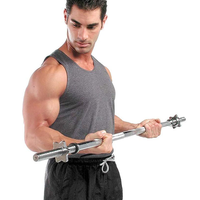 Barre de musculation droite de 150 cm pour salle de sport à domicile, barre standard chromée, poids libres pour la musculation