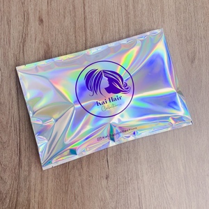 Biểu tượng tùy chỉnh <span class=keywords><strong>Glossy</strong></span> long lanh phong bì gửi thư cầu vồng kim loại nhôm lá quần áo vận chuyển túi Holographic Poly bưu phẩm - Product Image 4