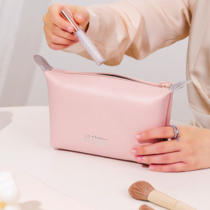 Beilian Makeup Bag PU Cosmetic Storage Travel Waterproof Portable Pink - Product Image 1