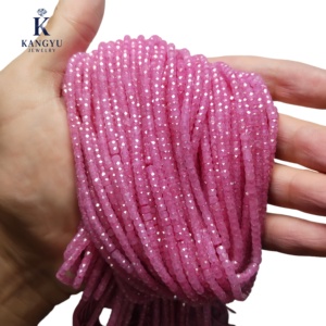 Bán Hot <span class=keywords><strong>Ruby</strong></span> 2x3mm checkerboard Shape CZ hạt màu Cubic Zirconia trang sức với xử lý nhiệt đá quý trang sức - Product Image 6