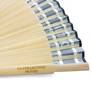 Custom Brand Logo Vintage Wedding Hand Fan Luxury Foldable White Silk <strong>Bamboo</strong> <strong>Craft</strong> for Party Decor and Gifts - Product Image 3
