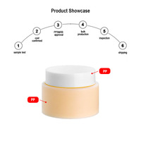 Pot de rangement cosmétique en plastique mignon 30 ml, pour crème visage et crème contour des yeux, pots PP avec revêtement mat et pot rond en LDPE injecté