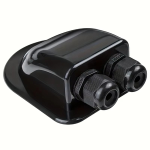Double Wire Entry Gland Box <b>Solar</b> <b>Panel</b> Roof Wire Entry Gland Box <b>Cable</b> Motorhome White Double Hole RV Yacht Car Accessories - Product Image 2