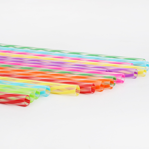 Sinh Thái Thân Thiện Và Tái Sử Dụng Tùy Chỉnh <span class=keywords><strong>PP</strong></span> Trong Suốt Màu Sắc Đôi Ống Hút Cho Uống Trẻ Em Nguồn Cung Cấp Bên - Product Image 2