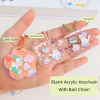 Preis Promotion Transparente DIY Kunststoff Schlüssel ring Klare Rohlinge Acryl Schlüssel bund