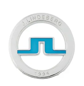 Melhor preço Marcador de bola de golfe de metal com logotipo personalizado, acessório novidade de vários designs