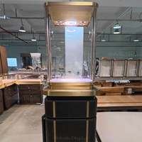 Comptoirs de présentation horizontaux en verre pour montres, vitrine modulaire de luxe en U pour bijoux, système de mobilier de magasin