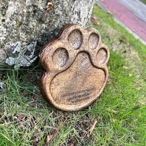 Lumière LED Pet Memorial Garden Stone Paw Print Sympathy Poem Grave Tombstone Tombstone Stepping Stone Loss Pet Gift - Product Image 3