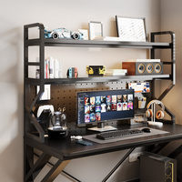 Chaise de bureau Meicai avec étagère intégrée, en MDF et panneaux de densité, table d'étude pour ordinateur et e-sport