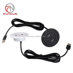 45mm USB Typ C Handy Aufladen Steckdose Desktop Round Design Mini 2 USB Möbel Ladegerät mit EU Adapter für Sofa - Product Image 3