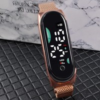 Jam Tangan Elektronik Wanita Model Terbaru 2025, Fashion Milan, Layar Sentuh Magnet, Digital LED, Tahan Air, untuk Olahraga