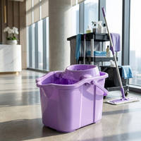 Secchio per Mop con Ruote, Secchio in Plastica per Pulizia Pavimenti, Strumento Portatile per Pulizie Domestiche, Fornitura all'Ingrosso