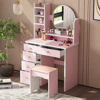 Table de vanité de chambre à coucher de style moderne personnalisé direct usine avec bureau de maquillage en miroir