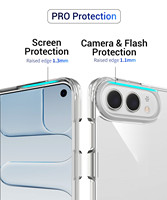 Étui rigide transparent en PC pour iPhone Duo 18 avec support de caméra pliable pour iPhone 17 Air 16E 15 18 Pro Max