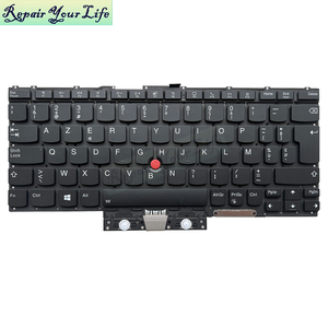FR francese essere belga retroilluminato tastiera portatile per Lenovo <span class=keywords><strong>Thinkpad</strong></span> X1 titanio 9th SN20W22474 SN20W22470 tastiera argento Bart <span class=keywords><strong>Key</strong></span> - Product Image 6