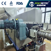 Ligne de granulation monophasée pour flocons de plastique PP PE, machine de recyclage de plastique broyé et lavé
