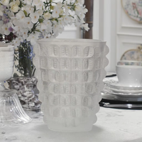 Style français Croco Vase décoré cristal table fleur Vase carré Laliqu Premier verre Premier bouteille décor à la maison