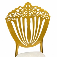 Chaises de banquet empilables en fer doré pour événements extérieurs et location hôtelière – Vente en gros