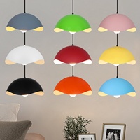 Lustre en Coquille de Fer pour Restaurant et Magasin, Design Minimaliste Moderne, Lumière LED, Installation Double Usage