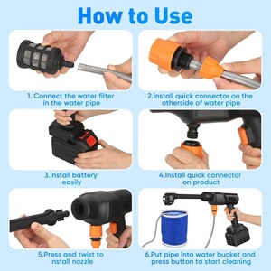 Pistola de Agua a Presión Portátil Inalámbrica con Batería de Litio Y-1213-22 de Alta Potencia para Lavado de Autos con una Salida de >1500W - Product Image 4