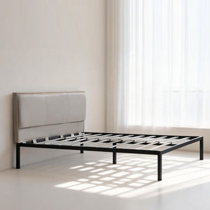 Cadre de <span class=keywords><strong>lit</strong></span> portable en <span class=keywords><strong>fer</strong></span> <span class=keywords><strong>forgé</strong></span>, <span class=keywords><strong>lit</strong></span> plateforme métallique simple ou double détachable pour la maison, la chambre, l'hôtel, l'hébergement et le bureau - Product Image 4