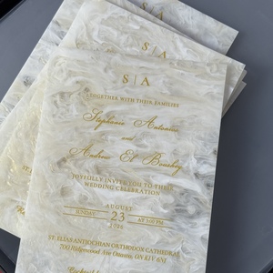 Custom Vanilla Printing Professional Simple Luxury Classic Modern Elegant Stylish Acrylic Rectangle Wedding Decor Indoor/Outdoor - Product Image 1