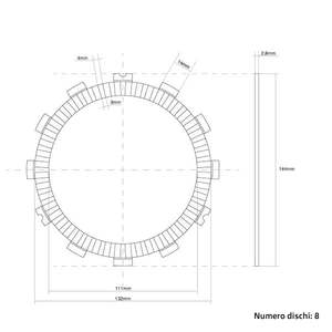 Beta RR 430 18-25 dischi frizione FCC foderati per auto nuove e usate - Product Image 1