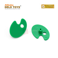 DELO TOYS ( 7 couleurs) blocs de construction en plastique briques ABS matériel feuille de lotus Minifig, palette de peinture d'ustensiles (NO.93551)